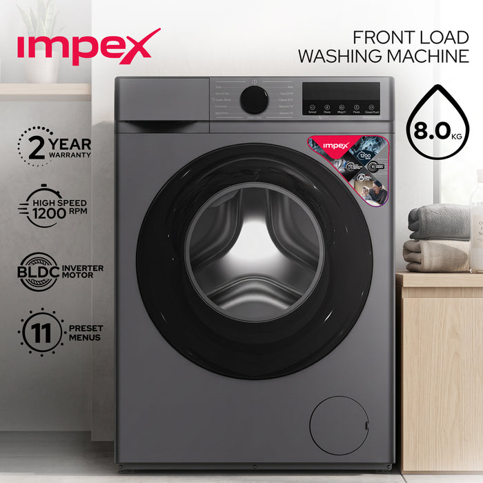 Impex 8Kg Front Load Washing Machine (WM0800FS)