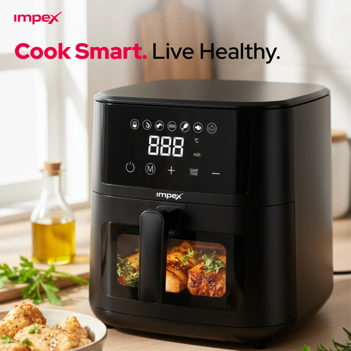 Impex AF-4307 4.5L Digital Air Fryer – 1200W Smart Touch with 10 Presets