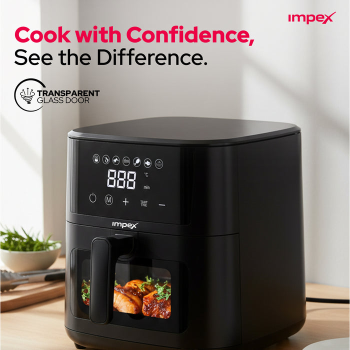 Impex AF-4307 4.5L Digital Air Fryer – 1200W Smart Touch with 10 Presets