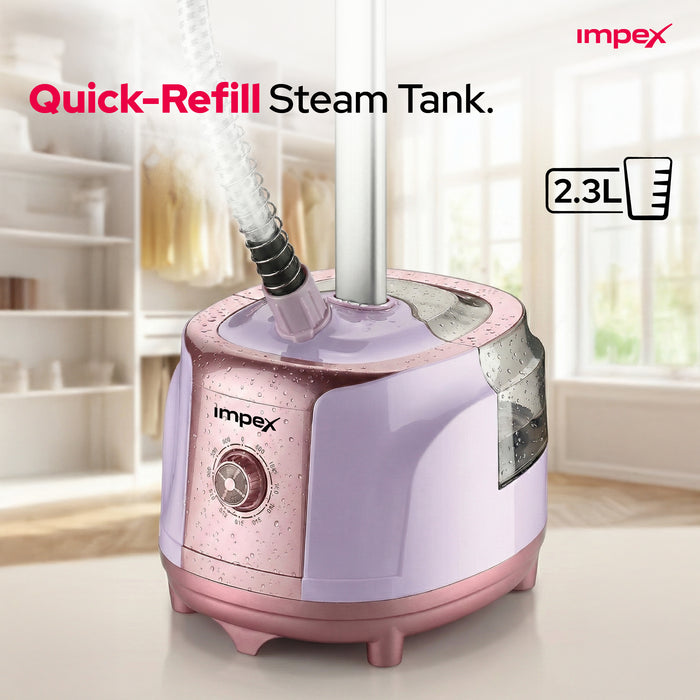 Impex GSM-6013 Garment Steamer – 1950W Fast Heat, 70-Min Continuous Steam
