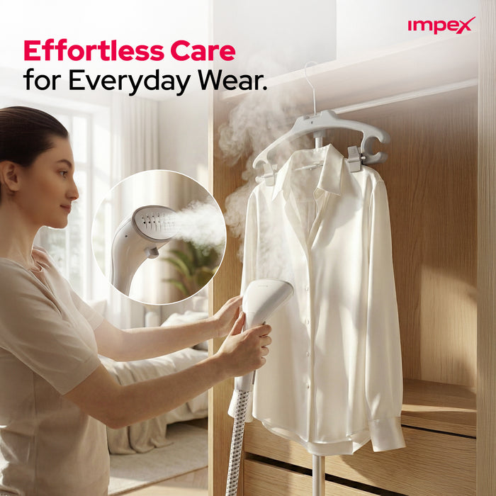 Impex GSM-6013 Garment Steamer – 1950W Fast Heat, 70-Min Continuous Steam