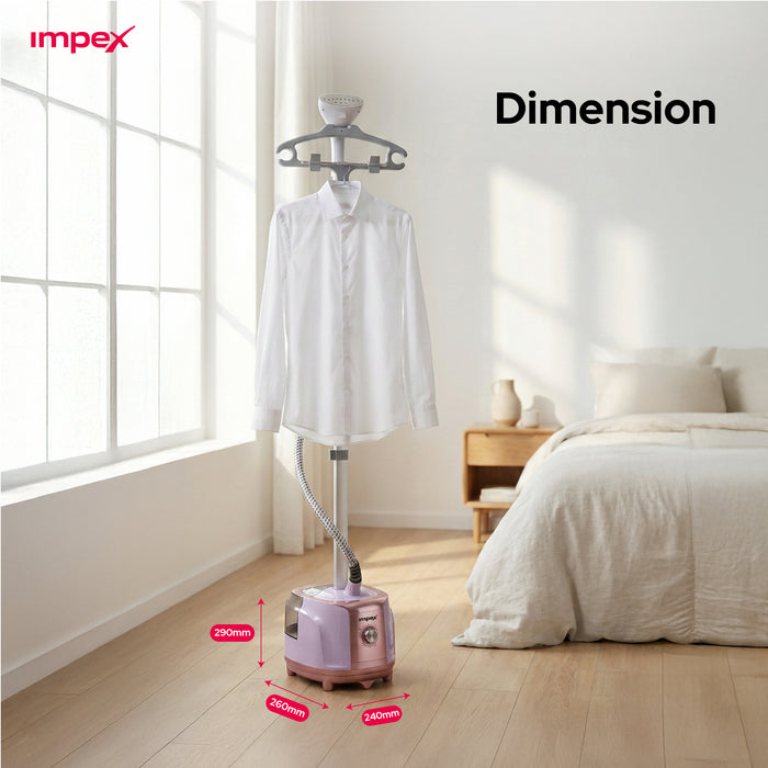 Impex GSM-6013 Garment Steamer – 1950W Fast Heat, 70-Min Continuous Steam