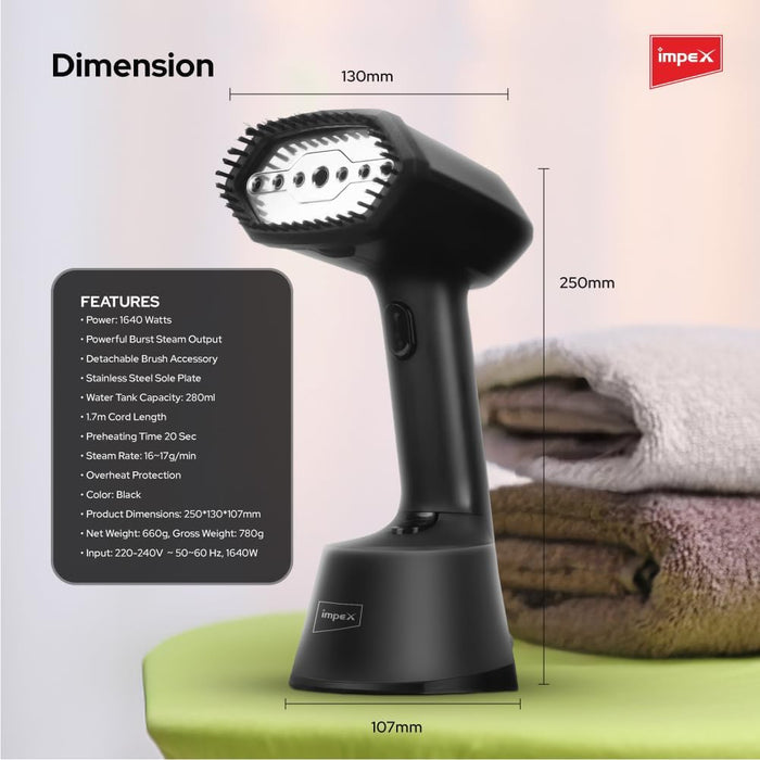 Impex Handheld Garment Steamer (GSM 6015)