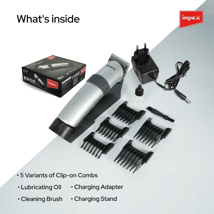 Impex IHC5 – Professional Cordless Hair Trimmer with Charging Stand
