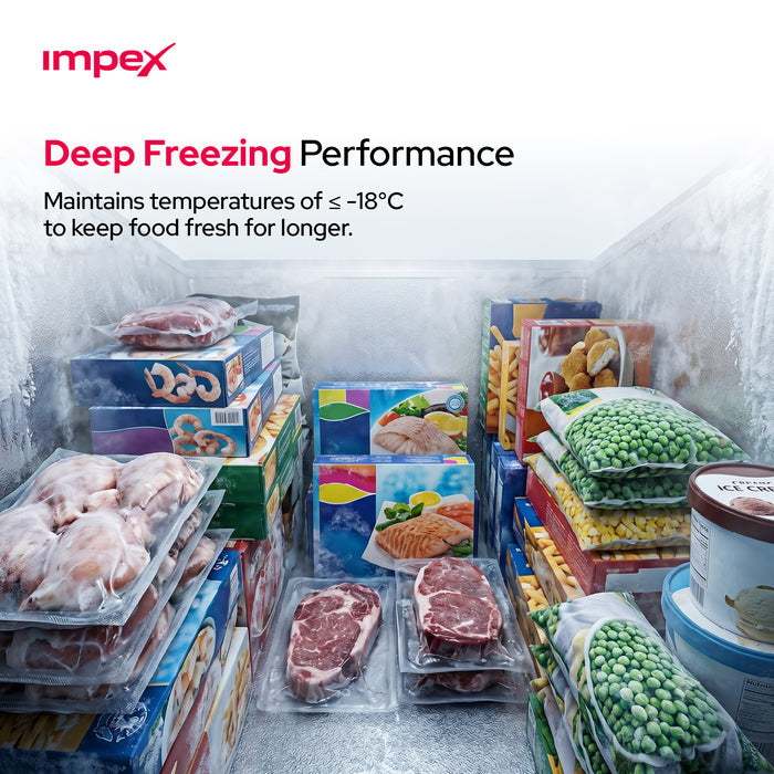 Impex IMCF200W 200L Chest Freezer | Lock & Key, Castor Wheels, R600A