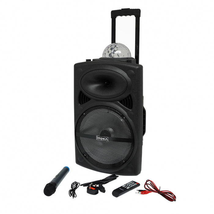 Impex TS81 Portable Trolley Speaker | 4000W PMPO | Karaoke | Wireless Mic