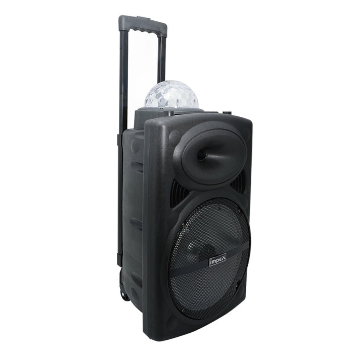 Impex TS81 Portable Trolley Speaker | 4000W PMPO | Karaoke | Wireless Mic