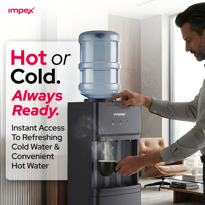 Impex WD3902C 3-Tap Water Dispenser – Compressor Cooling, 304 Stainless Steel Tank