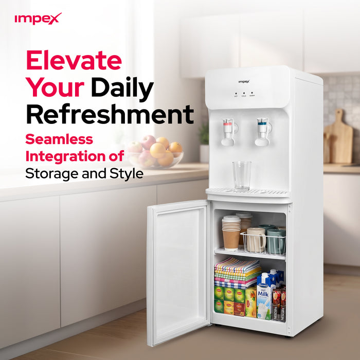 Impex WD3904B 2-Tap Water Dispenser – Compressor Cooling, 304 Stainless Steel Tank