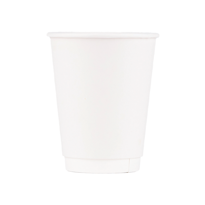 Insulated Paper Cup (12oz, Double-Wall, White), 500 Count