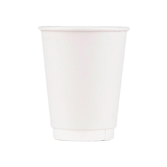 Insulated Paper Cup (12oz, Double-Wall, White), 500 Count