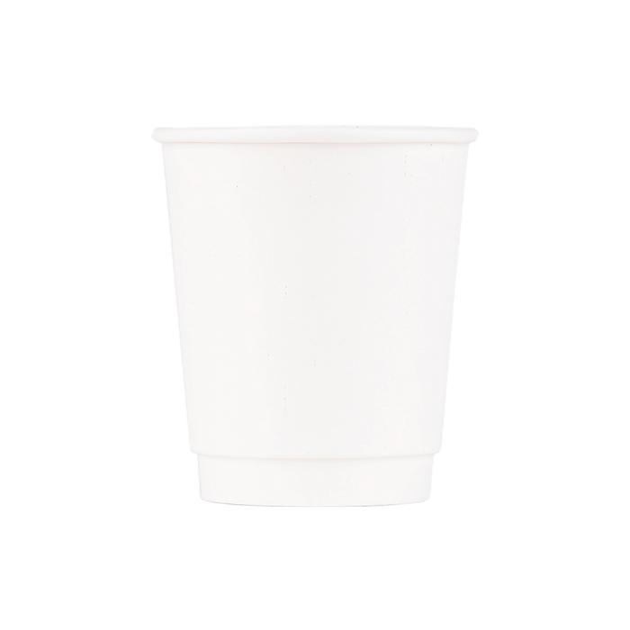 Insulated Paper Cup (8oz, Double-Wall, White), 500 Count