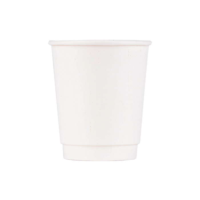 Insulated Paper Cup (8oz, Double-Wall, White), 500 Count