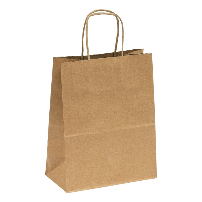 Kraft Paper Bag Twisted Handle (8 x 4.5 x 10in, Petite) - 250 Count