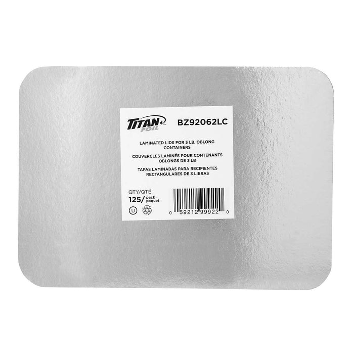 Lid - Oblong Foil Container 2.25lb, 500 Count