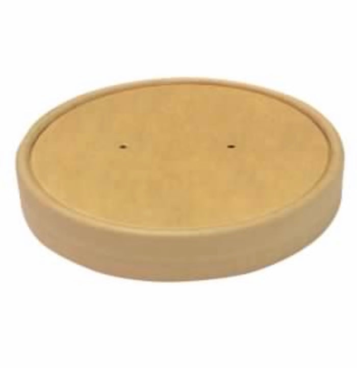 Lid - Paper Deli/Soup Container Paper (12/16/24/32oz, Natural), 500 Count