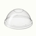 Lid - Plastic Cup Dome Clear PET (With Hole, 78mm), 1000 Count