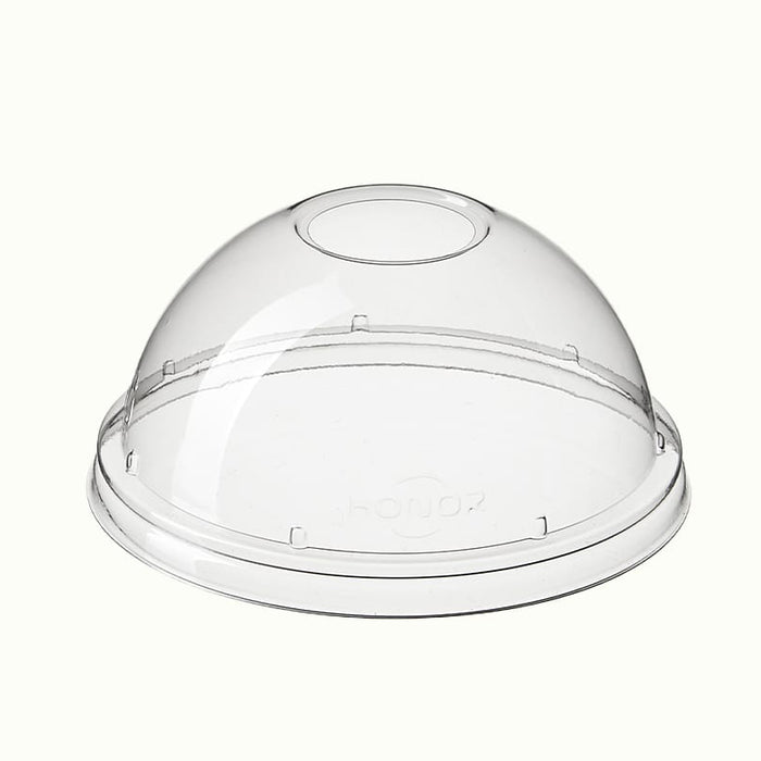Lid - Plastic Cup Dome Clear PET (With Hole, 92mm), 1000 Count