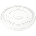 Lid - Plastic Cup Flat Clear PET (X-Slot, 98mm), 1000 Count
