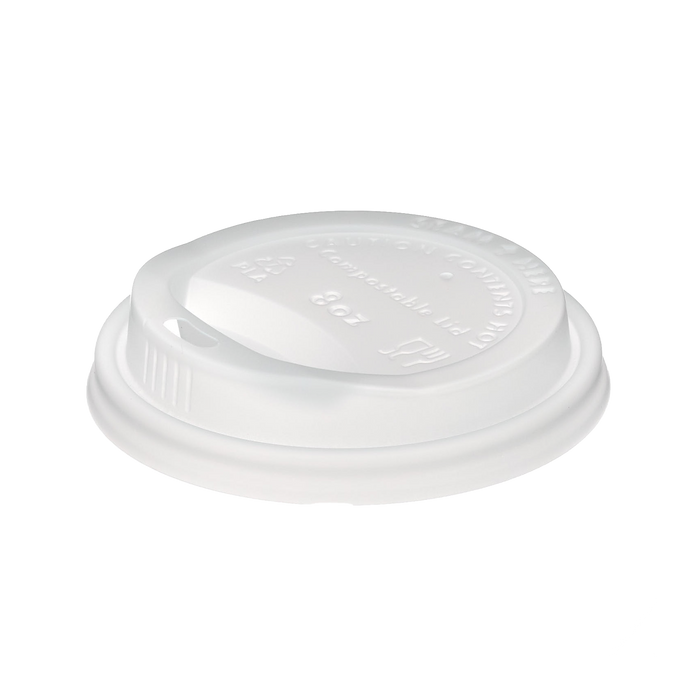 Lids - Economy Paper Cup Dome Sip PS (White, 80mm), 1000 Count