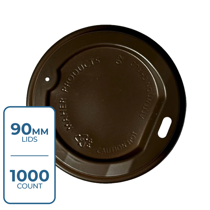 Lids - Paper Cup Dome Sip PP (90mm, Brown), 1000 Count