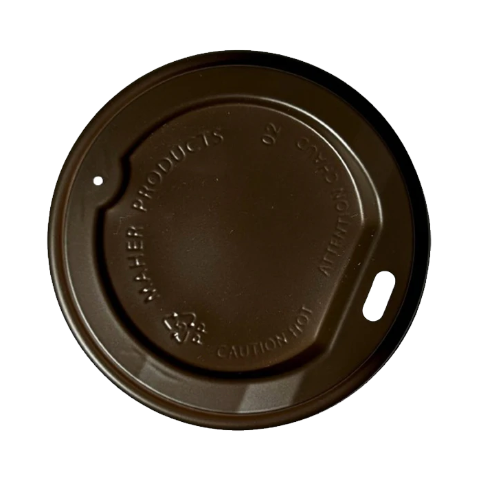 Lids - Paper Cup Dome Sip PP (90mm, Brown), 1000 Count