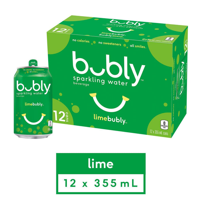 Lime Sparkling Water 355mL - 12pk