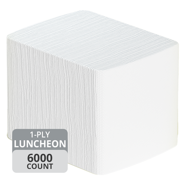 Luncheon Napkins (1-Ply, 10in x 10in, 1/4 Fold), 6000 Napkins