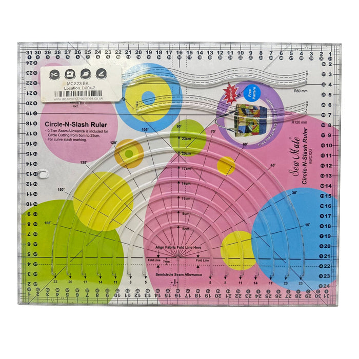 MCS23 BK Circle-N-Slash Ruler
