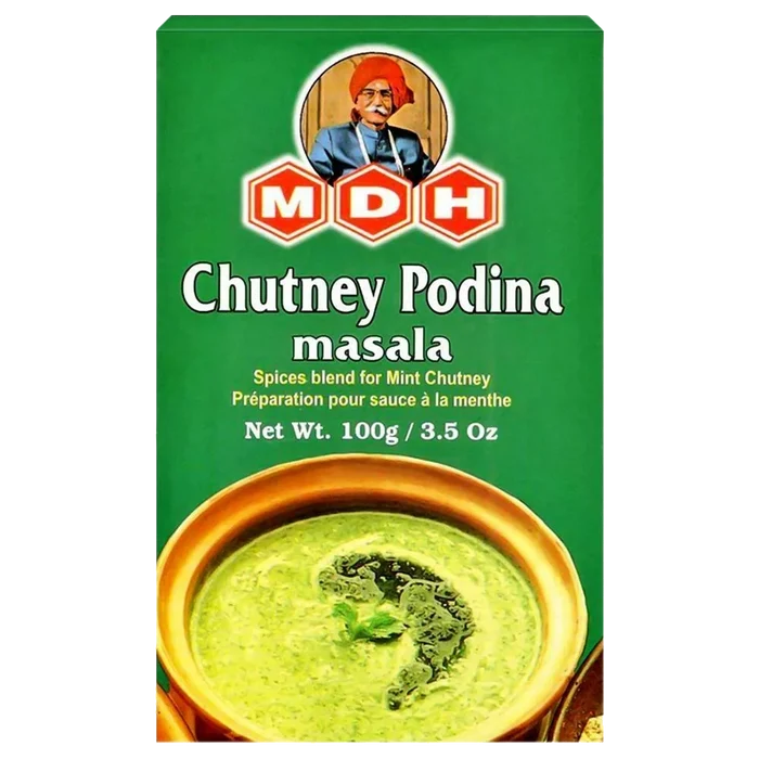 MDH Podina Chutney Masala, 100g, 10 Count