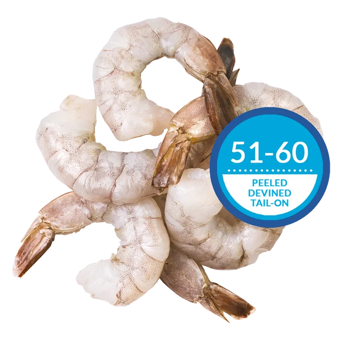 Ocean Jewel Pacific White Shrimp 51-60 Raw P&D Tail-On 4.54kg