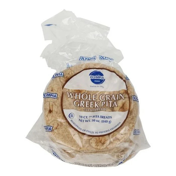 Olympia Foods 7in Whole Grain Greek Pita - 120 Pack