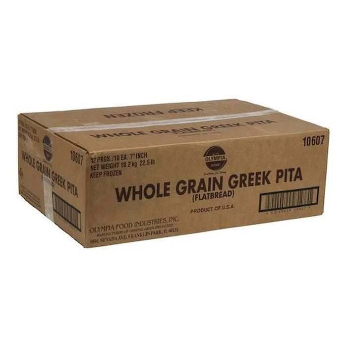 Olympia Foods 7in Whole Grain Greek Pita - 120 Pack