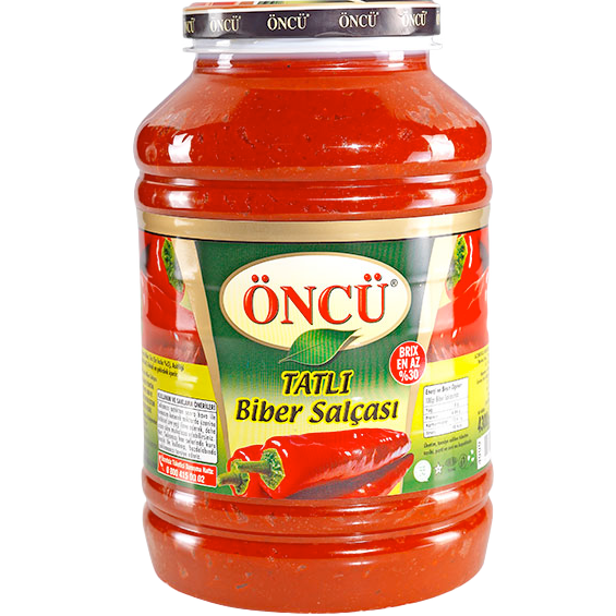 ONCU Mild Sweet Pepper Paste 30% BRIX Jar 4.3kg - 4 Pack