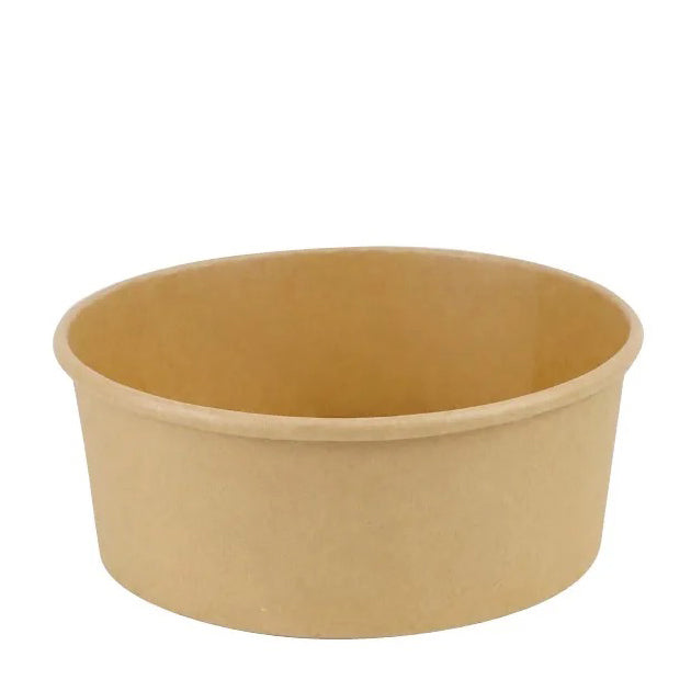 Paper Bowl Round Kraft (1300mL/42oz), 300 Count