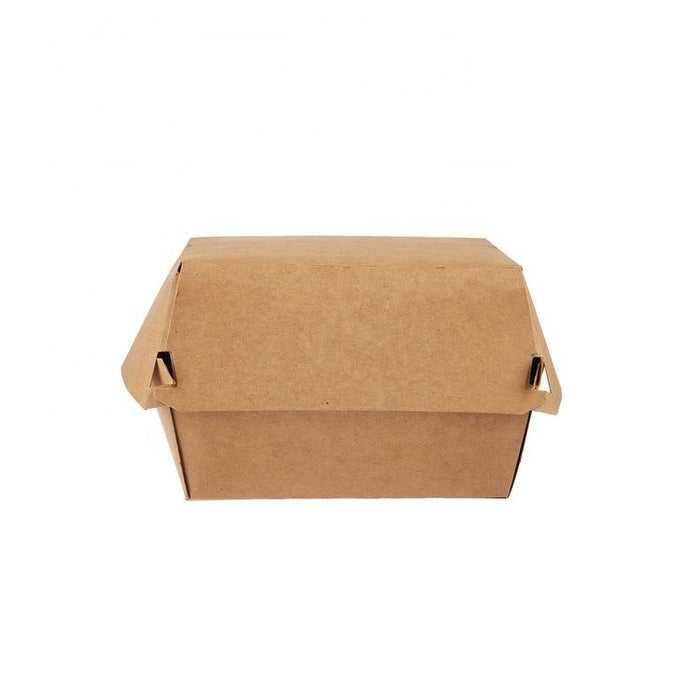 Paper Burger Box (5 x 5 x 3in, Natural), 250 Count