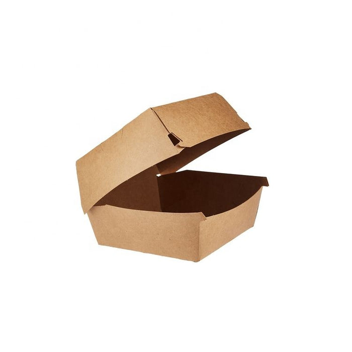 Paper Burger Box (5 x 5 x 3in, Natural), 250 Count