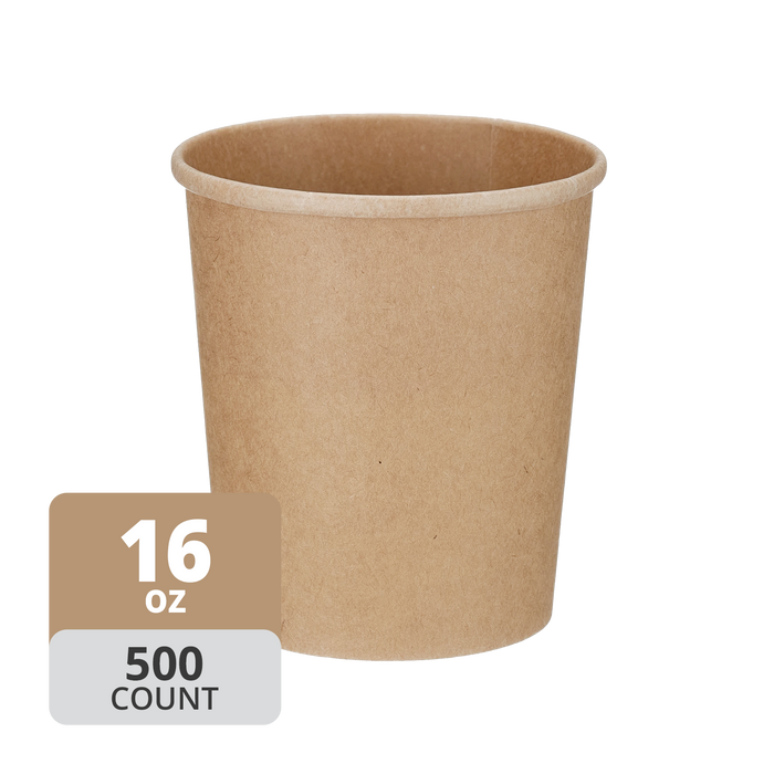 Paper Deli/Soup Container (16oz, Natural), 500 Count