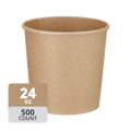 Paper Deli/Soup Container (24oz, Natural), 500 Count