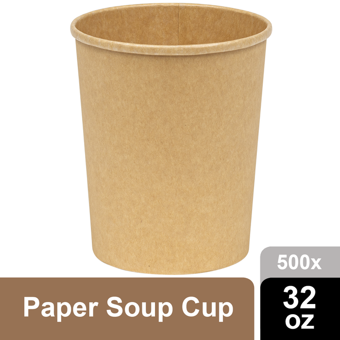 Paper Deli/Soup Container (32oz, Natural), 500 Count