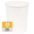 Paper Deli/Soup Container (32oz, White), 500 Count