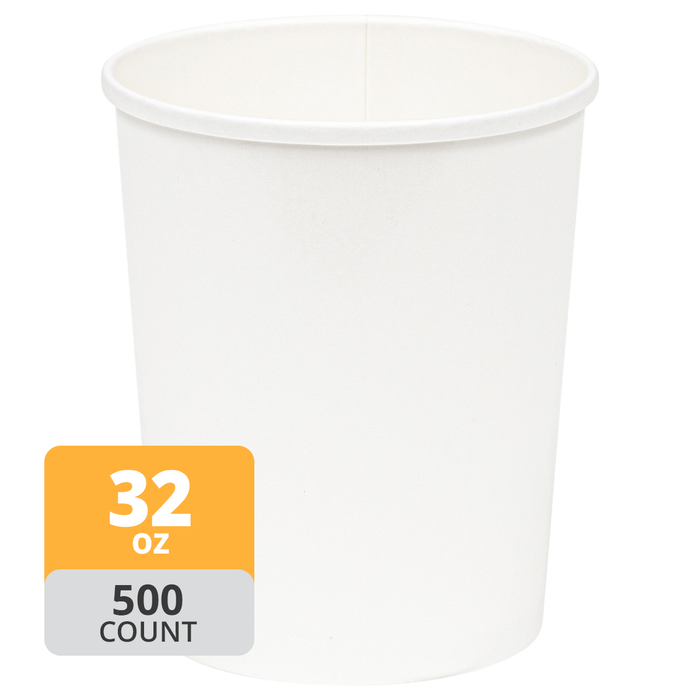 Paper Deli/Soup Container (32oz, White), 500 Count