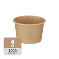 Paper Deli/Soup Container (4oz, Natural), 1000 Count