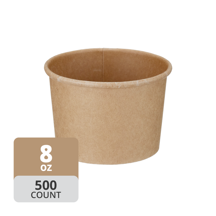 Paper Deli/Soup Container (8oz, Natural), 1000 Count