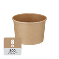 Paper Deli/Soup Container (8oz, Natural), 1000 Count