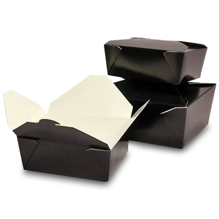 Paper Take-Out Container (Black #4, 2600mL/80oz), 160 Count