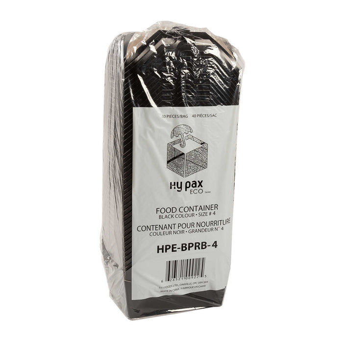 Paper Take-Out Container (Black #4, 2600mL/80oz), 160 Count