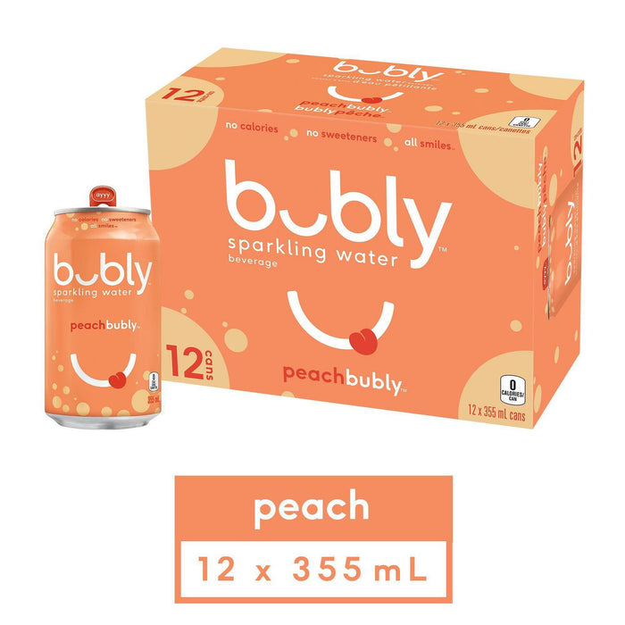 Peach Sparkling Water 355mL - 12pk