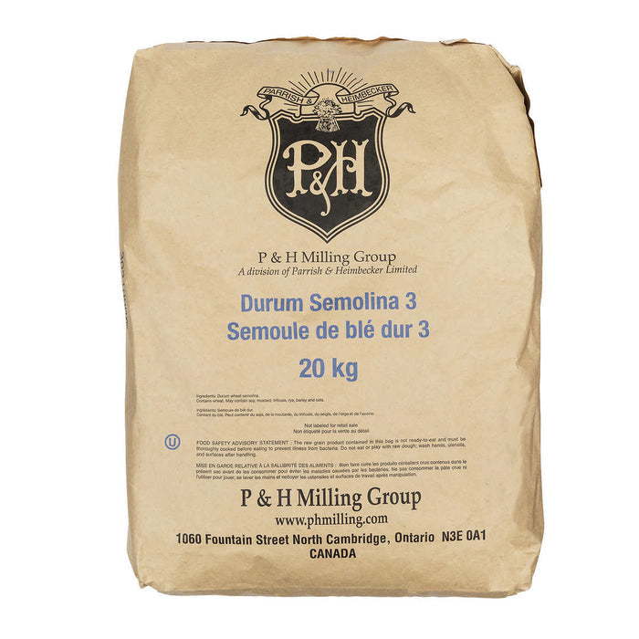 P&H Milling Durum Semolina #3 Flour, 20kg