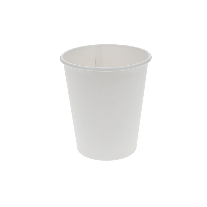 Premium Coffee Cup (8oz Squat, Single-Wall, White), 1000 Count